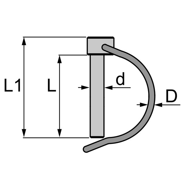 Goupille Standard 8X45 Zingue Motoculture référence fournisseur 31135010